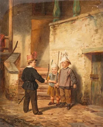 Children Playing Soldiers
