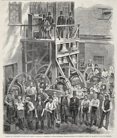 Chime Of Thirteen Bells For Christ Church Cambridge Massachusetts Manufactured By Messrs Henry N Hooper Co Of Boston