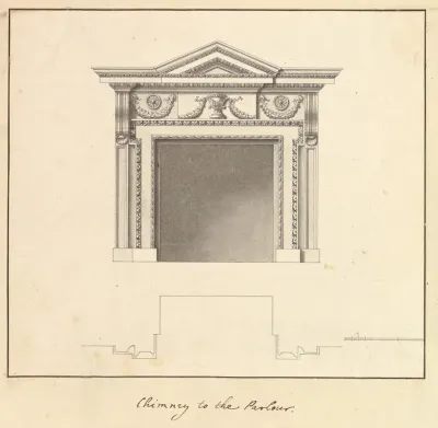 Chimney To The Parlour Houghton Hall Norfolk