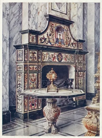 Chimneypiece In Coloured Mosaic Florentine Victoria And Albert Museum South Kensington Table In Coloured Mosaic
