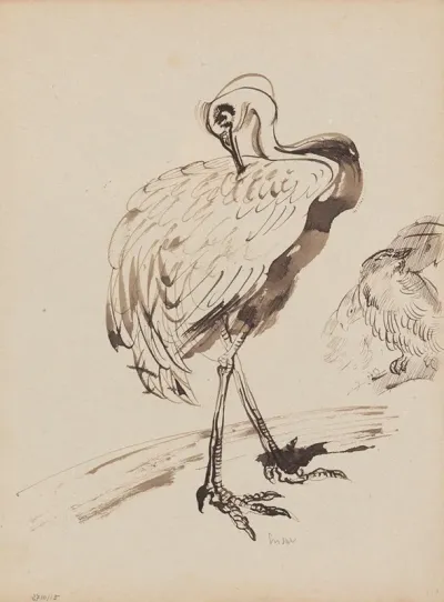 Chinoiserie A Stork