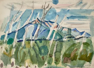 Chocorua Along With Dead Trees White Mountains N H
