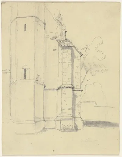 Chorflankenturm Einer Gotischen Kirche