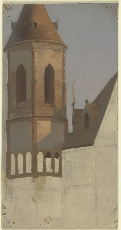 Chorflankenturm Einer Romanischen Kirche 2