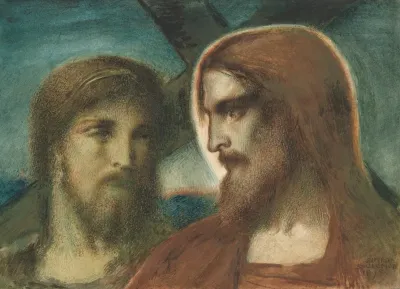 Christ And St Joseph Of Aramathea