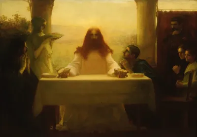 Christ And The Pilgrims At Emmaus