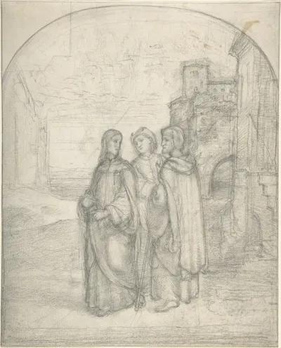 Christ And The Pilgrims Of Emmaus