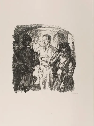 Christ And The Sinner Plate 3 From The Portfolio Six Lithographs To The New Testament