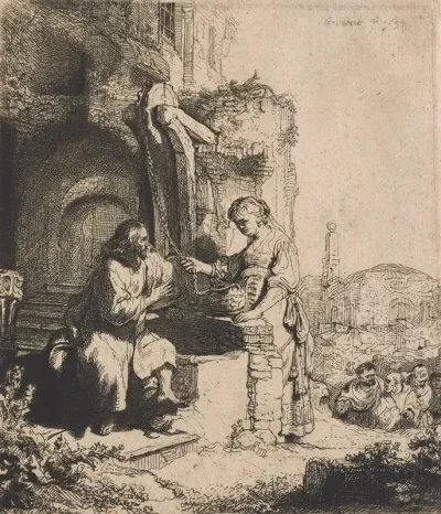 Christ And The Woman Of Samaria Among The Ruins