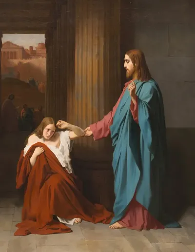 Christ And The Woman Taken In Adultery 5