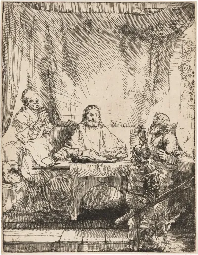 Christ At Emmaus The Larger Plate