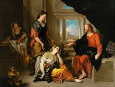 Christ At The Home Of Martha And Mary