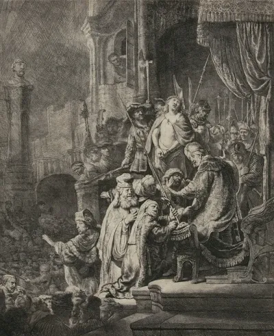 Christ Before Pilate Large Plate