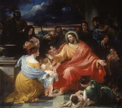 Christ Blessing The Little Children