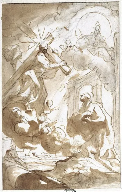 Christ Carrying His Cross Appears To Saint Ignatius Of Loyola
