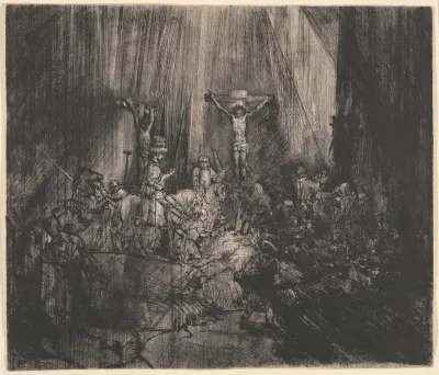 Christ Crucified Between The Two Thieves The Three Crosses