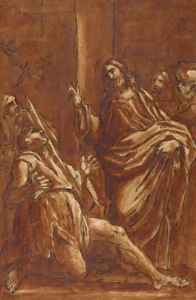 Christ Exorcising Devils From A Lame Man