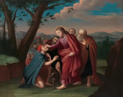 Christ Healing The Blindman