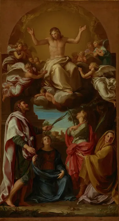 Christ In Glory With Saints Celsusjulian Marcionilla And Basilissa