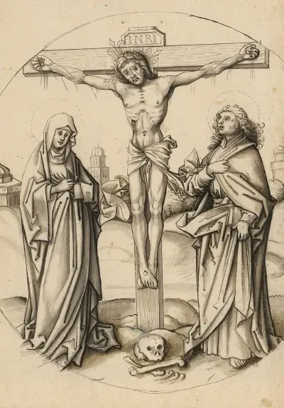 Christ On The Cross Mary And John