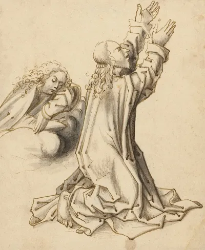 Christ On The Mount Of Olives With John Sleeping