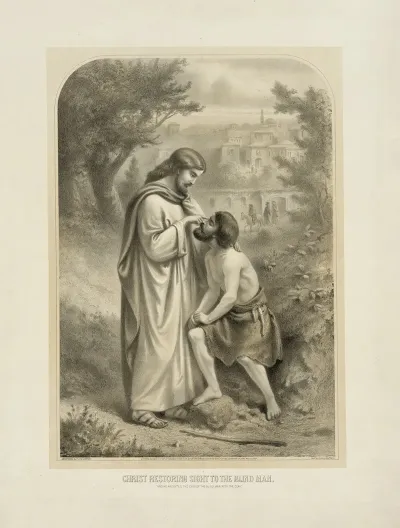 Christ Restoring Sight To The Blind Man