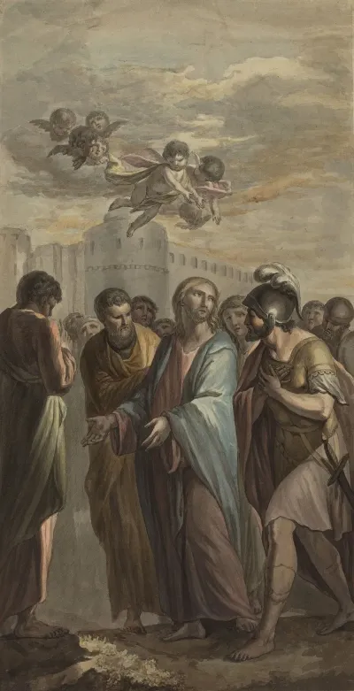 Christ With Apostles And A Roman Soldier