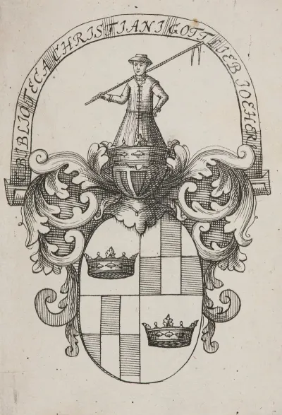 Christian Gottlieb Jocher 1694 1758 Ekslibris