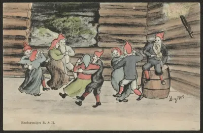 Christmas Card With Santa Dancing