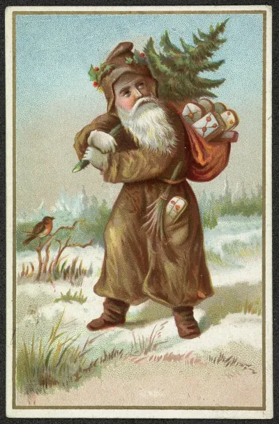 Christmas Card With Santa