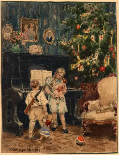 Christmas Tree In The House Of Wealthy Residents Of Irkutsk
