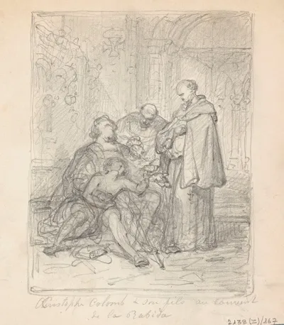 Christopher Columbus And His Sick Son In The Monastery La Rabida 3