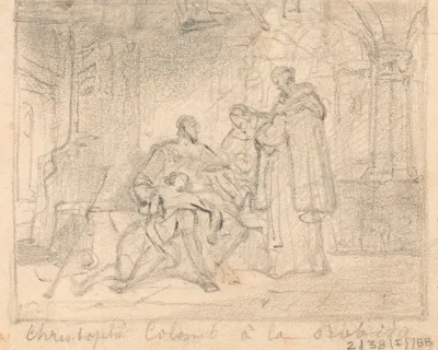 Christopher Columbus And His Sick Son In The Monastery La Rabida