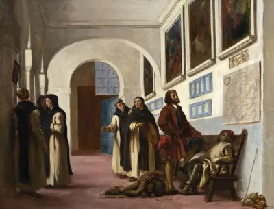 Christopher Columbus And His Son At La Rabida