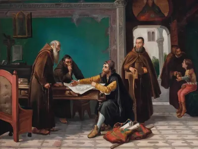 Christopher Columbus At The Monastery Of Rabida