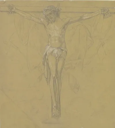 Christus Am Kreuz Fragment Einer Dreifaltigkeitsdarstellung