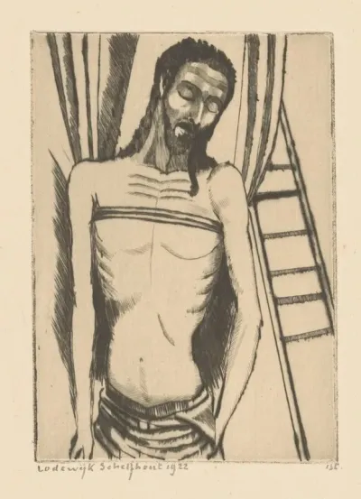 Christus Hangend Aan Een Doek