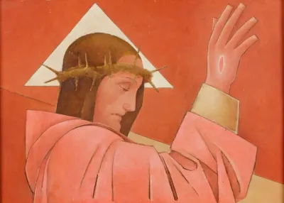 Christus Mit Dornenkrone Segnend
