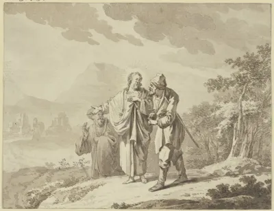 Christus Und Die Junger Auf Dem Wege Nach Emmaus
