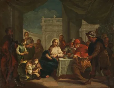 Christus Und Maria Magdalena Bei Der Fuswaschung