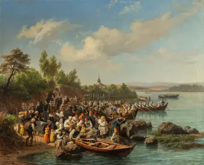 Church Boats At Leksand