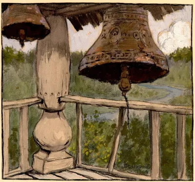 Church In The Taiga Ancient Belfry