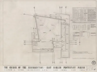 Church Of The Resurrection East Harlem New York First Floor Plan