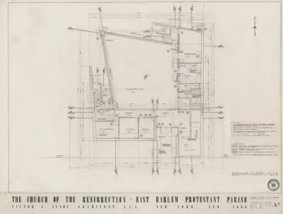Church Of The Resurrection East Harlem New York Ground Floor Plan