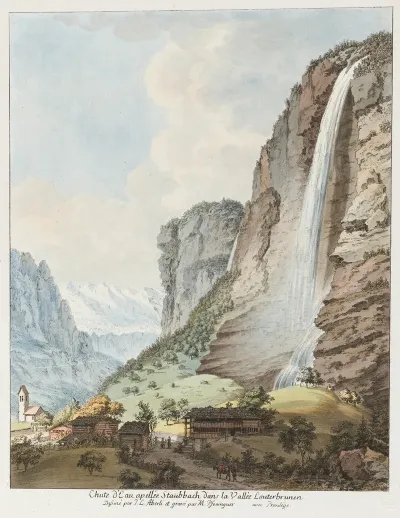 Chute Deau Apellee Staubbach Dans La Vallee Louterbrunnen 2