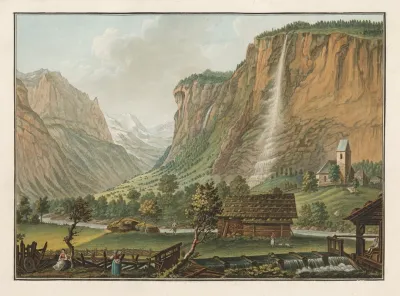 Chute Du Staubbach Dans La Vallee Du Lauterbrunnen