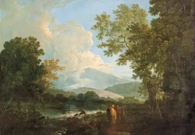 Cicero With His Friend Atticus And Brother Quintus At His Villa At Arpinum