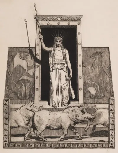 Circe Forvandler Odysseus Maend Til Svin