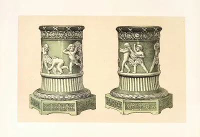 Circular Pedestal In Old Wedgwood Cameo Ware