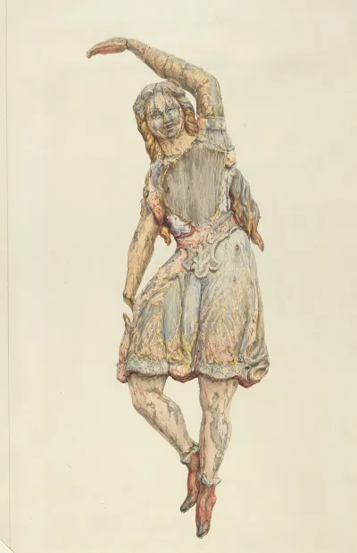 Circus Wagon Figure Dancing Girl 3